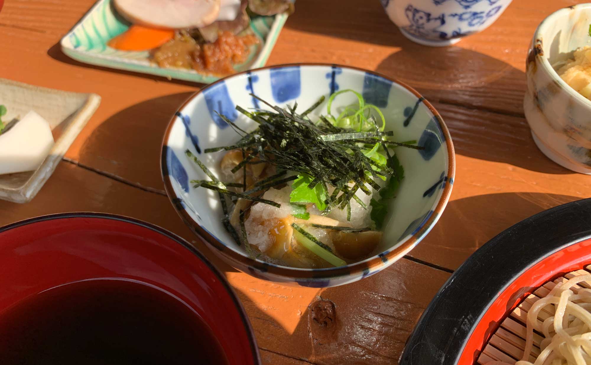 伊豆市 蕎麦「やまびこ」(Yamabiko) おろしなめこ