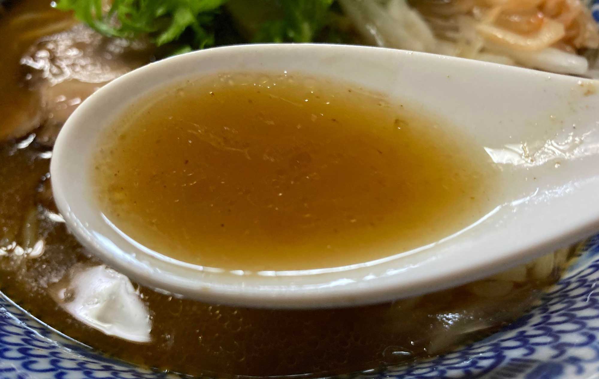 伊豆市 ラーメン「あまからや」(Amakaraya) スープ